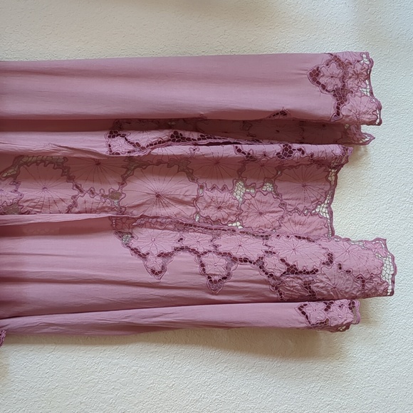 Tiare Hawaii Jagger Embroidered Floral Dyed Kimono NWT OS - Picture 4 of 17